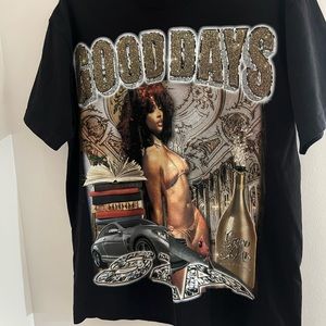SZA merch: Large black short-sleeve tee